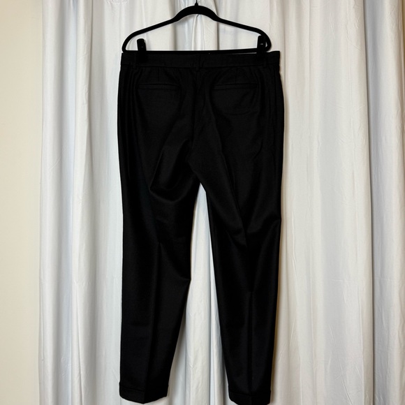 J.Crew 100% Wool Black Dress Pants Café Capri Women’s 12 Tall - Picture 3 of 9